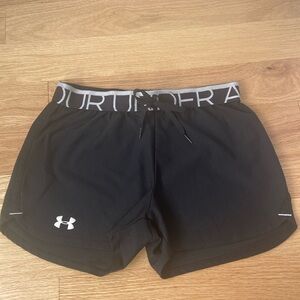Black Women’s Under Armour Adjustable Shorts with White detail